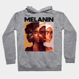 Melanin Shades Women Afrocentric Black Pride Hoodie